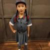 Traje de Baile Brillante de Estrellas del Ejército Rojo para Niños Traje de Actuación del Coro del Pequeño Ejército de la Octava Ruta Estrella Roja Brillante