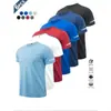 Camiseta Deportiva de Manga Corta para Hombre Multipièce Talla Europea Transpirable de Secado Rápido para Correr Azul Fútbol Entrenamiento Fitness Ropa Casual