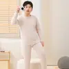 Criança Gorda Grande Algodão Puro Roupas de Outono Calças de Outono Crianças Médias e Grandes Meninos Estudantes Conjunto de Roupa Íntima Térmica Criança Pequena Gorda Meninas Camada Base Pijama