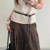 Cinto de Cintura Vintage Estilo Old Money em Couro Macio com Nó para Mulheres, Corrente de Cintura Ajustável de Metal de Alta Qualidade para Combinar com Vestidos
