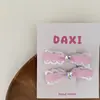 Combinación de Pinza para el Cabello y Diadema con Lazo Rosa Dulce Pinza para el Cabello de Bebé Pinza Lateral Banda de Goma