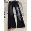 Jeans atléticos de calle estampados estilo americano transfronterizos, lavados vintage y desgastados, de pierna recta, corte holgado, pierna ancha, pantalones casuales para hombre
