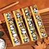 Marcador de página de panda, estilo chino clásico, metal, color latón, marcador de página con forma de regla, de alta gama y exquisito, adecuado como recompensa para estudiantes o marcador de página personalizado.