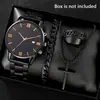 2025 Reloj para Hombre de Comercio Exterior Transfronterizo Todo Fósforo Casual Correa Calendario Correa de Acero Reloj de Pulsera de Cuarzo Reloj de Negocios