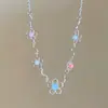 Estilo Oceánico de Verano Dopamina Colorida Colgante de Concha Estrella de Mar Cadena para Clavícula Nicho de Alto Valor Personalidad Cadena para el Cuello Versátil