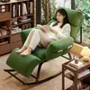 Mecedora casual, reclinable para siesta, con respaldo para dormir, mecedora de balcón, sofá perezoso moderno para adultos en la sala de estar