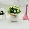 Vaso Pequeno Crisântemo Selvagem Hemisférico Bonsai Pastoral Decoração de Casa Flor Falsa Pequeno Bonsai Adereços de Paisagismo Artificial Florais Decorativos