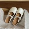 Medias Pantuflas de Punta Plana para Mujer para Usar Afuera Verano 2025 Nuevo Estilo con Falda Versátil Estilo Hada Pantuflas Casuales de Punta Plana