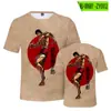 2023 AliExpress transfronterizo verano hombre cuello redondo manga corta camiseta estampado digital holgada hip hop top entrega