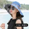 Sombrero Plegable de Doble Cara Estilo Étnico para Mujer Verano Sombrero de Sol Estilo Coreano Sombrero de Sol con Protección Solar Sombrero de Sol Anti-Ultravioleta que Cubre el Rostro