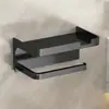 Portarrollos de Papel, Portarrollos de Papel de Cocina para Baño Montado en Pared sin Taladro, Estante de Almacenamiento Multifuncional de Plástico Impermeable y a Prueba de Humedad para Baño