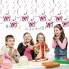 Novo Pingente Espiral Borboleta Rosa Dia dos Namorados Amor Casamento Festa Decorações Guirlanda Enfeites Pendurados Atacado Transfronteiriço