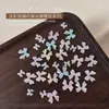 Nuevo accesorio de manicura con lazo de cinta de perla, dulce lazo satinado translúcido para decoración de uñas DIY