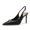 Zapatos de Tacón Alto para Mujer Primavera/Verano 2026 Nuevas Sandalias Cerradas Estilo Francés, Elegantes Tacones de Aguja Puntiagudos, Zapatos Individuales Versátiles con Tacones Finos y Punteras Cerradas