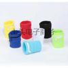 Suministrado directamente por el fabricante, Muñequeras de poliéster-algodón con cremallera para guardar llaves y monedas, Muñequeras absorbentes de sudor y para limpiar el sudor para baloncesto, correr y fitness