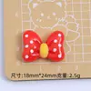 Corbata de Moño de Puntos de Colores Dibujo Animado Hecho a Mano Accesorios de Joyería DIY Pegamento de Crema Resina Accesorios Pequeños Hebilla de Zapato con Agujero Material