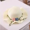 Verão Novo Pais-Criança Straw Hat Bag Set Children's Beach Hat Menina Fresco Flower Sunshade Hat