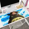 Alfombrilla de ratón Anime Totoro, extragrande y resistente a las manchas, adecuada para oficina y estudio de niñas, almohadilla de borde engrosado, alfombrilla antideslizante para escritorio de computadora