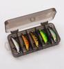 Señuelo biónico minnow micro anzuelo doble lance largo minnow boca de caballo raya blanca cuentas de anillo minnow señuelo falso biónico venta al por mayor
