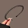 Arco de Cabelo Preto Casual, Faixa de Cabelo para Lavar o Rosto Unissex, Grampo de Cabelo Invisível Novo 2025, Coque de Cabelo de Verão