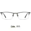 Gafas de Lectura de Media Montura para Hombres y Mujeres, Estilo de Negocios de Alta Gama, Se Pueden Personalizar con Lentes Graduados, Luz Azul y Lentes Neutros