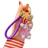 Pingente de chaveiro de urso violento com estrela cravejada de diamantes criativo pingente de chaveiro de moda menina urso transparente pendente de bolsa