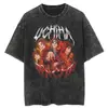 Tamanho Europeu Transfronteiriço Naruto Hip Hop Oversized Lavado Anime Camisetas m