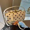 Bolso de mano de lunares transfronterizo para mujer, bolso de hombro elegante y versátil, moderno y chic para mujeres jóvenes, adecuado para ir al trabajo, bolso cruzado para mujer