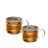 Taza de té pequeña de vidrio, taza de maestro de Kung Fu, juego de té de una sola taza, taza de degustación de té, taza para la oreja, taza pequeña transparente con Told
