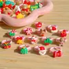 Anillos Estampados Navideños, Accesorios de Resina de Animales de Princesa, Anillos de Regalo para Niños, Accesorios para Casa de Juegos, Serie Linda de Princesas