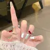[Gato KT de Terciopelo] Ojo de Gato Gradual Francés Retro Ola Puntos gatito Gato Blanco Armadura de Mano de Alta Calidad