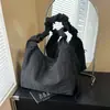 Bolso de Lona Plegado de Moda Estilo Coreano para Mujer 2025 Nuevo Bolso Tote Ligero para Clase Gran Capacidad Bolso Cruzado