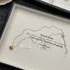 Collar Retro Francés de Nicho de Alta Gama con Corazón Rojo de Acero de Titanio para Mujer, Diseño de Lujo Ligero, Joyería de Colgante Moderna y Versátil
