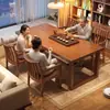 Mesa de jantar de madeira maciça mesa de escritório móveis de escritório mesa de jantar para casa mesa de escritório longa para sala de estar mesa de escritório para conferências estação de trabalho para funcionários