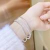 Pulseira de Prata 999 Galvanizada Sansheng III Pulseira de Prata Jovem 520 Presente de Dia dos Namorados para Namorada e Esposa
