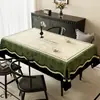 Mantel Francés Retro de Lujo de Gama Alta de PVC Nuevo Impermeable a la Grasa y al Agua Mantel sin Lavado Rectangular para Mesa de Café