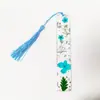 Marcador Acrílico Transparente Creativo Transfronterizo Impresión Flor Estudiante Suministros Escolares Papelería Regalos Compañeros de Clase y Amigos Regalos