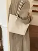Bolso tejido grande vintage transfronterizo para mujer, nuevo bolso tote coreano simple de moda 2026, bolso de hombro de gran capacidad para el día a día