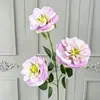 Flores artificiales de lichi y peonía al por mayor para decoraciones de pasillo de bodas, flores falsas para arreglos de suelo, arreglos florales de bienvenida, escaparates de centros comerciales y paisajismo floral artístico