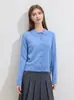 Cárdigan de Punto de Lana con Cuello Polo Simple de Gama Alta para Mujer Primavera/Otoño Nuevo Holgado Casual Versátil