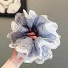 Goma para el pelo de encaje floral de doble capa de alta gama, Lazo para el pelo estilo francés vintage para mujer, Adecuado para hacer un moño en la parte posterior de la cabeza