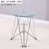 Mesas y Sillas de Negociación de Moda, Mesa de Café Redonda de Vidrio Templado, Mesa de Esquina, Mesa y Sillas de Recepción de Ocio para Cafetería de Balcón para Uso Doméstico