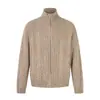 Tricô de Cânhamo Trançado Textura Torcida Estilo Retrô Americano Tricô para Homens e Mulheres Outono e Inverno 2025 Novo Cardigan Casaco Casual