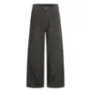 Pantalones de trabajo patchwork, Pantalones de leñador, Pantalones anchos holgados estilo American High Street, Pantalones largos rectos casuales de diseñador para hombre