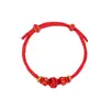 Nó de Flor Xiaotao Festival do Barco-Dragão Corda de Cinco Cores Pulseira Trançada Feita à Mão para Homens e Mulheres, Estilo Chinês Corda Vermelha Pulseira do Festival do Barco-Dragão Atacado