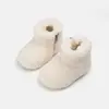 Botas de Nieve para Niñas Invierno 2026 Estilo Nuevo Botines Cortos Forrados de Piel, Botas Cálidas Acolchadas de Algodón para Niñas Pequeñas y Bebés