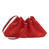 Cordón Remaches Personalizados Gran Capacidad 2025 Casual Color Puro Nuevo Estilo Simple Moda Estilo Occidental Cruzado Hombro Bolso Cubo