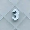 Plata Acrílico Digital Cuentas de Agujero Grande Cadena para Teléfono Móvil Cuentas con Cuentas DIY Accesorios Colgantes para Bolsos Hechos a Mano