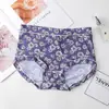 Ropa Interior Sin Costuras para Mujer, Entrepierna de Algodón Puro Antibacteriano, Transpirable, Estampada para Niñas, Estilo Delgado de Verano, Cintura Media, Talla Grande, Estilo de Seda de Hielo para Mujer