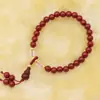 Pulsera con Arena Púrpura y Cinabrio, Círculo Simple o Doble, Versátil Bolsa de la Fortuna de Loto y Calabaza, Hebilla de Paz, Joyería de Alegría, 6-8mm